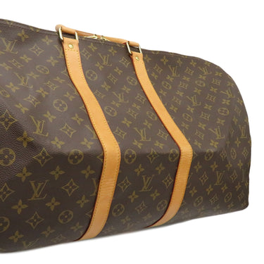 ルイヴィトン LOUIS VUITTON キーポル 55 M41424 モノグラム モノグラムキャンバス ボストンバッグ ゴールド金具 茶 鍵・パドロック・ポワニエ欠品 ※イニシャル入り