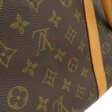 ルイヴィトン LOUIS VUITTON キーポル 55 M41424 モノグラム モノグラムキャンバス ボストンバッグ ゴールド金具 茶 鍵・パドロック・ポワニエ欠品 ※イニシャル入り