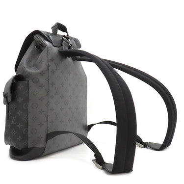 ルイヴィトン LOUIS VUITTON クリストファー MM M45419 モノグラムエクリプス モノグラムエクリプスキャンバス モノグラムエクリプスリバースキャンバス リュック・デイパック シルバー金具 黒 グレー