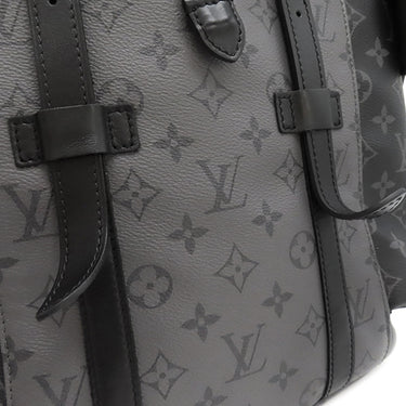 ルイヴィトン LOUIS VUITTON クリストファー MM M45419 モノグラムエクリプス モノグラムエクリプスキャンバス モノグラムエクリプスリバースキャンバス リュック・デイパック シルバー金具 黒 グレー