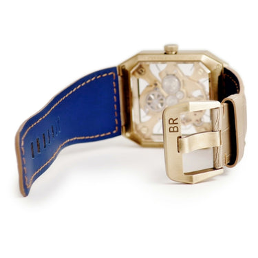 腕時計 ベル&ロス BELL＆ROSS BR01 サイバー スカル ブロンズ BR01-CSK-BR/SRB 手巻き メンズ OH済 スケルトン ガイコツ ドクロ 限定