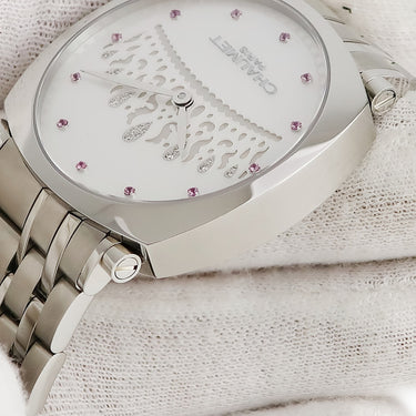 腕時計 ショーメ CHAUMET ダンディ ティアラ W11673-26I 自動巻き メンズ レディース 新品同様品 純正ダイヤ ホワイト シェル