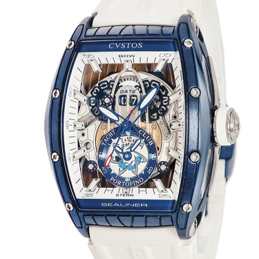 腕時計 クストス CVSTOS チャレンジ シーライナー GMT ポルトフィーノ CVT-SEA-GMT-PORTO BLST 自動巻き メンズ ブルーPVD 限定25本