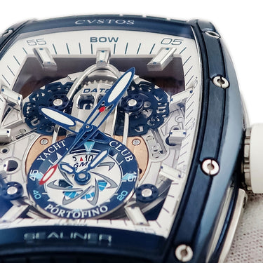 腕時計 クストス CVSTOS チャレンジ シーライナー GMT ポルトフィーノ CVT-SEA-GMT-PORTO BLST 自動巻き メンズ ブルーPVD 限定25本