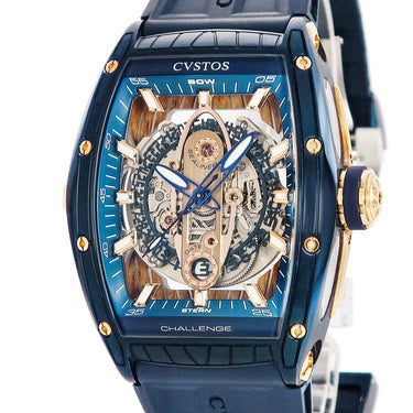 腕時計 クストス CVSTOS チャレンジ シーライナー CVT-SEA-CP5N BLST 自動巻き メンズ K18RG×SS コンビ ブルーPVD スケルトン