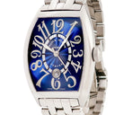 腕時計 フランクミュラー FRANCK MULLER トノウカーベックス デイト 8880SCDTREL 自動巻き メンズ ビザン数字 ギヨシェ トノー ブルー