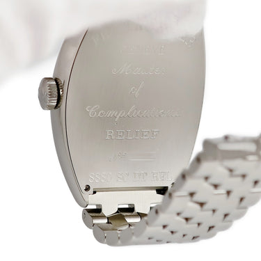 腕時計 フランクミュラー FRANCK MULLER トノウカーベックス デイト 8880SCDTREL 自動巻き メンズ ビザン数字 ギヨシェ トノー ブルー