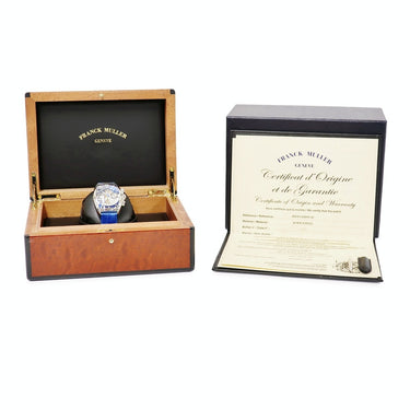 腕時計 フランクミュラー FRANCK MULLER トノウカーベックス クロノグラフ ビッグデイト 8083CCGDFO AC 自動巻き メンズ ギョウシェ ブルー