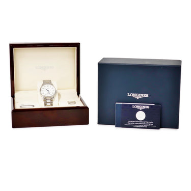 腕時計 ロンジン LONGINES マスターコレクション パワーリザーブ L2.708.4.78.6 自動巻き メンズ シルバー アラビア