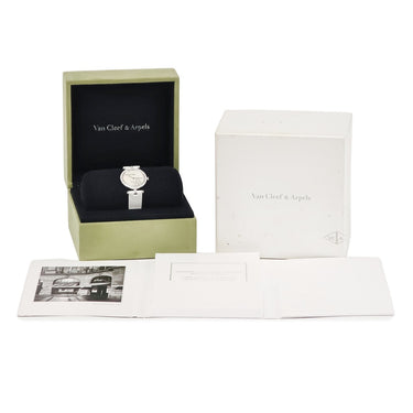 腕時計 ヴァンクリーフアーペル Van Cleef & Arpels レディ アーペル パピヨン WDWF08B3 クオーツ レディース K18WG無垢 純正ダイヤ シェル