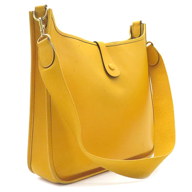 エルメス HERMES エヴリン1 GM イエロー クシュベル ショルダーバッグ ゴールド金具 黄色