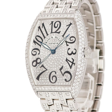 腕時計 フランクミュラー FRANCK MULLER トノウカーベックス 5850 自動巻き メンズ ダイヤ パヴェ トノー ビザン数字