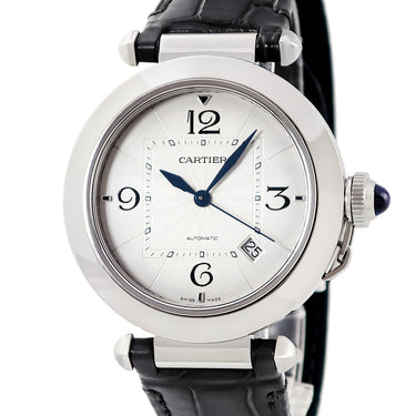 腕時計 カルティエ Cartier パシャ ドゥ カルティエ 41mm WSPA0010 自動巻き メンズ ギヨシェ 青針 ブルースティール デイト