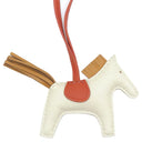 エルメス HERMES ロデオPM クレ×セサミ×カーネリアン アニューミロ バッグチャーム アイボリー 茶 赤