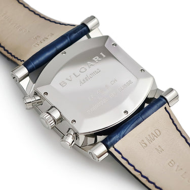 腕時計 ブルガリ BVLGARI アショーマ クロノグラフ AA48SCH 自動巻き メンズ ホワイト 白 デイト スモールセコンド バー アラビア