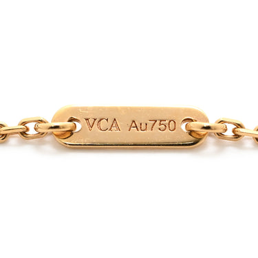 ヴァンクリーフアーペル Van Cleef & Arpels スウィート アルハンブラ ペンダント VCARN59M00 赤Xローズゴールド K18RG カーネリアン ネックレス 赤 Au750 18K