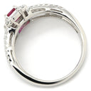 ノンブランド NON BRAND ルビー ダイヤリング プラチナシルバー Pt900 ルビー ダイヤモンド リング 指輪 レッド 赤 11号