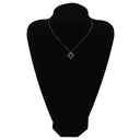 ノンブランド NON BRAND サファイア ダイヤペンダント プラチナシルバー Pt900 サファイア ダイヤモンド Pt850(チェーン) ネックレス 青 ブルー