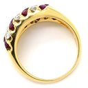 ゲインズボロウ GAINSBOROUGH レッド×イエローゴールド K18YG ルビー ダイヤモンド リング 指輪 赤 ゲインズボロー Au750 18K 18金 ルビー ダイヤ ストライプ 12号