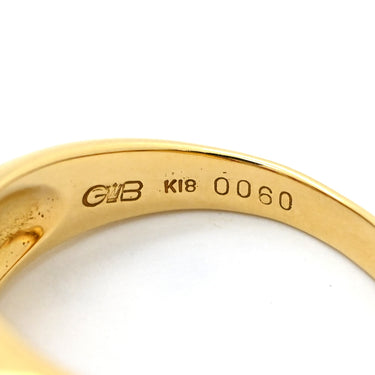 ゲインズボロウ GAINSBOROUGH レッド×イエローゴールド K18YG ルビー ダイヤモンド リング 指輪 赤 ゲインズボロー Au750 18K 18金 ルビー ダイヤ ストライプ 12号