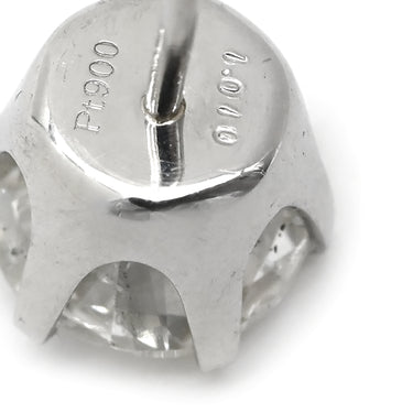 ノンブランド NON BRAND プラチナシルバー Pt900 ダイヤモンド ピアス 1P 1石 1粒 ダイヤ プラチナ900