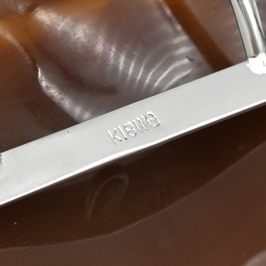 パトリシア パルラーティ PATORIZIA PARLATI カメオ ホワイトゴールド K18WG K14WG ブローチ 茶 白 彫刻 ペンダントトップ