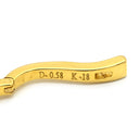 ノンブランド NON BRAND ルビー ダイヤ ピアス イエローゴールド×レッド K18YG ルビー ダイヤモンド ピアス 赤 レッド ダイヤモンド 18K Au750 18金 しずく ドロップ型