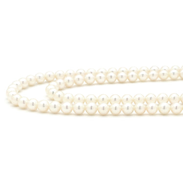 ノンブランド NON BRAND パール2連ネックレス パールホワイト×ホワイトゴールド K14WG パール ネックレス アコヤパール ホワイト 真珠