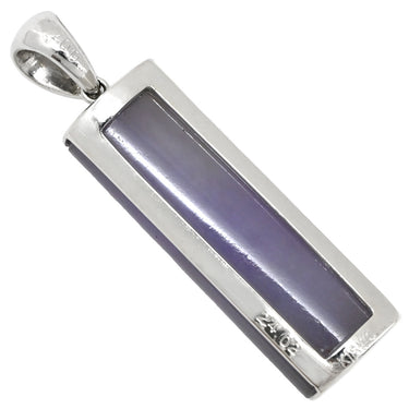 ノンブランド NON BRAND ラベンダーヒスイ ダイヤ ホワイトゴールド K18WG ラベンダー翡翠 ダイヤモンド ペンダントトップ 翡翠 紫 ジェダイト ミックスカボションカット 四角 ネックレストップ 18K 18金