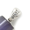 ノンブランド NON BRAND ラベンダーヒスイ ダイヤ ホワイトゴールド K18WG ラベンダー翡翠 ダイヤモンド ペンダントトップ 翡翠 紫 ジェダイト ミックスカボションカット 四角 ネックレストップ 18K 18金