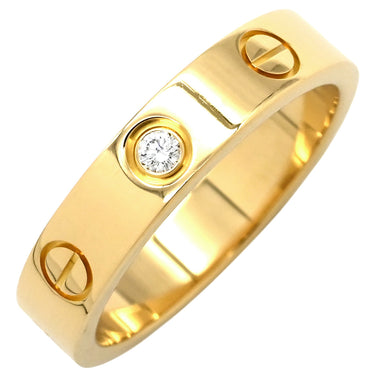 カルティエ Cartier ラブリング B4056149 イエローゴールド K18YG ダイヤモンド #49(JP9) リング 指輪 LOVE Ring 750 18K 18金 1Pダイヤ 9号