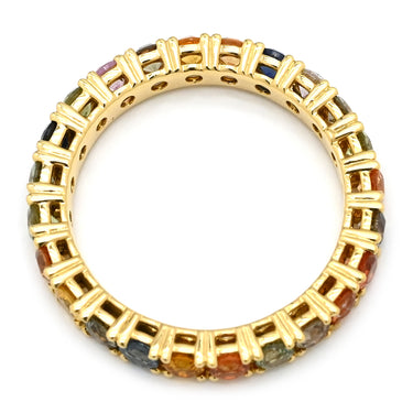 ノンブランド NON BRAND マルチカラーサファイア リング イエローゴールド K18YG サファイア リング 指輪 Au750 18K 18金 11.5号