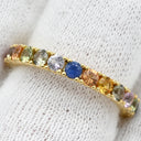 ノンブランド NON BRAND マルチカラーサファイア リング イエローゴールド K18YG サファイア リング 指輪 Au750 18K 18金 11.5号