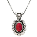 ノンブランド NON BRAND ルビー ダイヤペンダント プラチナシルバー Pt900 ルビー ダイヤモンド ピンクサファイア Pt850(チェーン) ネックレス 赤