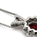 ノンブランド NON BRAND ルビー ダイヤペンダント プラチナシルバー Pt900 ルビー ダイヤモンド ピンクサファイア Pt850(チェーン) ネックレス 赤