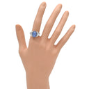 ノンブランド NON BRAND スターサファイア ダイヤリング プラチナシルバー Pt900 サファイア ダイヤモンド リング 指輪 青 11.5号