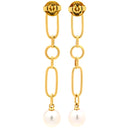 ミキモト MIKIMOTO M Code PE-1733PK イエローゴールド K18YG パール ピアス Mコード あこや パール 真珠