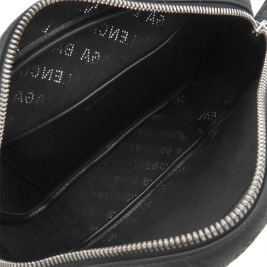 バレンシアガ BALENCIAGA エブリデイ カメラバッグ 679267 ブラック レザー ショルダーバッグ シルバー金具 黒 ポシェット ロゴパンチング