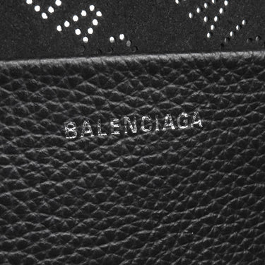 バレンシアガ BALENCIAGA エブリデイ カメラバッグ 679267 ブラック レザー ショルダーバッグ シルバー金具 黒 ポシェット ロゴパンチング