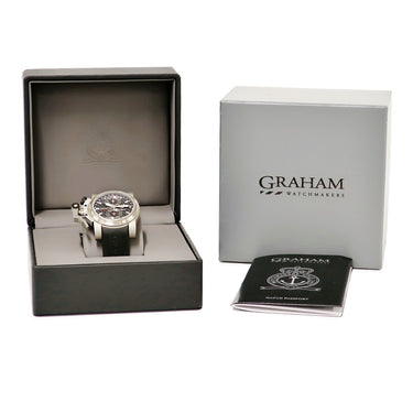 腕時計 グラハム GRAHAM クロノファイター エアウイング オーバーサイズ 2OVKT.B09A 自動巻き メンズ ブラック 黒 デイト