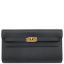 エルメス HERMES ケリーウォレット ロング トゥーゴー ブラック ヴォーエプソン 長財布 ゴールド金具 黒 ショルダー