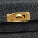 エルメス HERMES ケリーウォレット ロング トゥーゴー ブラック ヴォーエプソン 長財布 ゴールド金具 黒 ショルダー