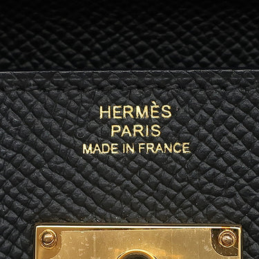 エルメス HERMES ケリーウォレット ロング トゥーゴー ブラック ヴォーエプソン 長財布 ゴールド金具 黒 ショルダー