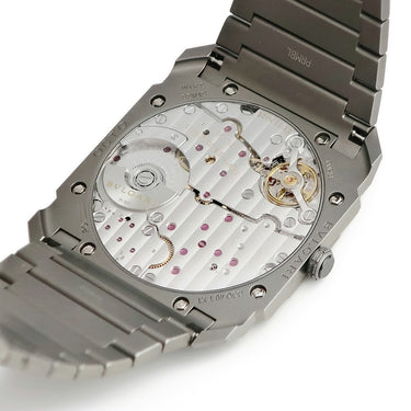 腕時計 ブルガリ BVLGARI オクト フィニッシモ 103137 BGO40TXT 自動巻き メンズ OH済 グレー チタン スモールセコンド バー アラビア