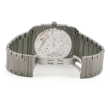 腕時計 ブルガリ BVLGARI オクト フィニッシモ 103137 BGO40TXT 自動巻き メンズ OH済 グレー チタン スモールセコンド バー アラビア