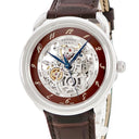 腕時計 エルメス HERMES アルソー スケルトン AR6.710 自動巻き メンズ ブラウン 茶 アラビア 青針 シースルー