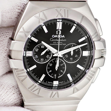 腕時計 オメガ OMEGA コンステレーション ダブルイーグル クロノグラフ 1514.51.00 自動巻き メンズ OH済 ダークグレー スモセコ