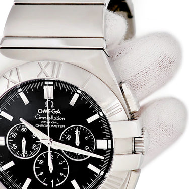 腕時計 オメガ OMEGA コンステレーション ダブルイーグル クロノグラフ 1514.51.00 自動巻き メンズ OH済 ダークグレー スモセコ