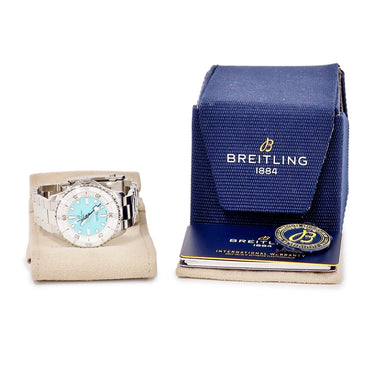 腕時計 ブライトリング BREITLING スーパーオーシャン オートマチック 36 A17377211C1A1 自動巻き メンズ レディース ターコイズブルー