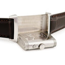 腕時計 ジャガールクルト JAEGER LECOULTRE レベルソ デュオ ナイト＆デイ Q2718470 270.8.54 手巻き メンズ OH済 グレー 回転 両面 角型 GMT